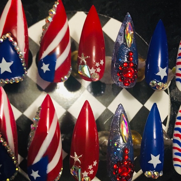 🇵🇷Lovin Puerto Rico Press on Nails-Large💅🏽 - Picture 4 of 8